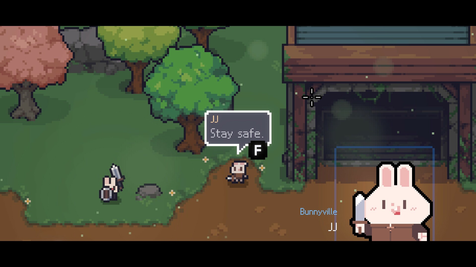 Bunnyville hub: NPC JJ says Stay safe